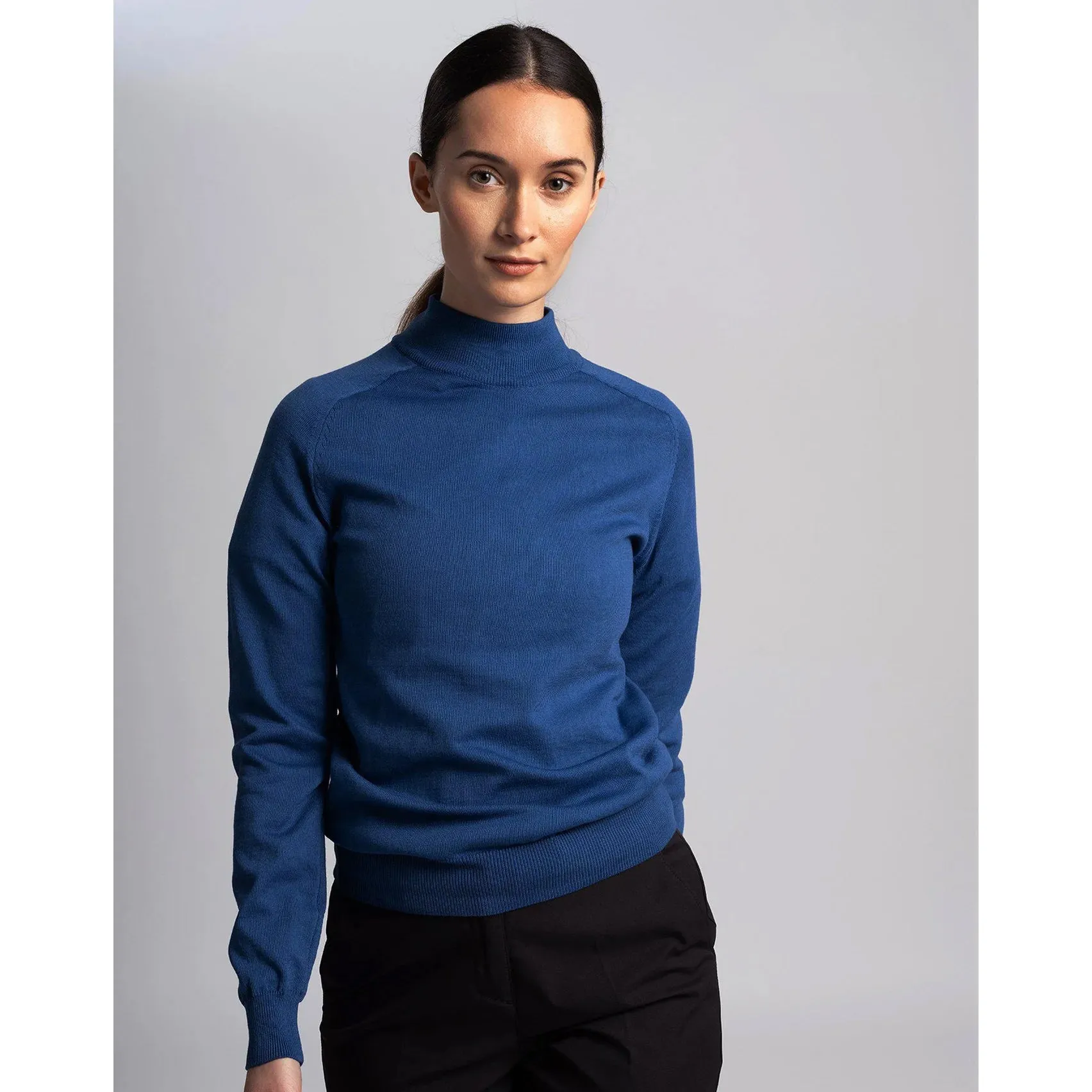 Black Friday Sale Made to Turn Heads Cross Women'S Gillian Crew Golf Knit - True Blue