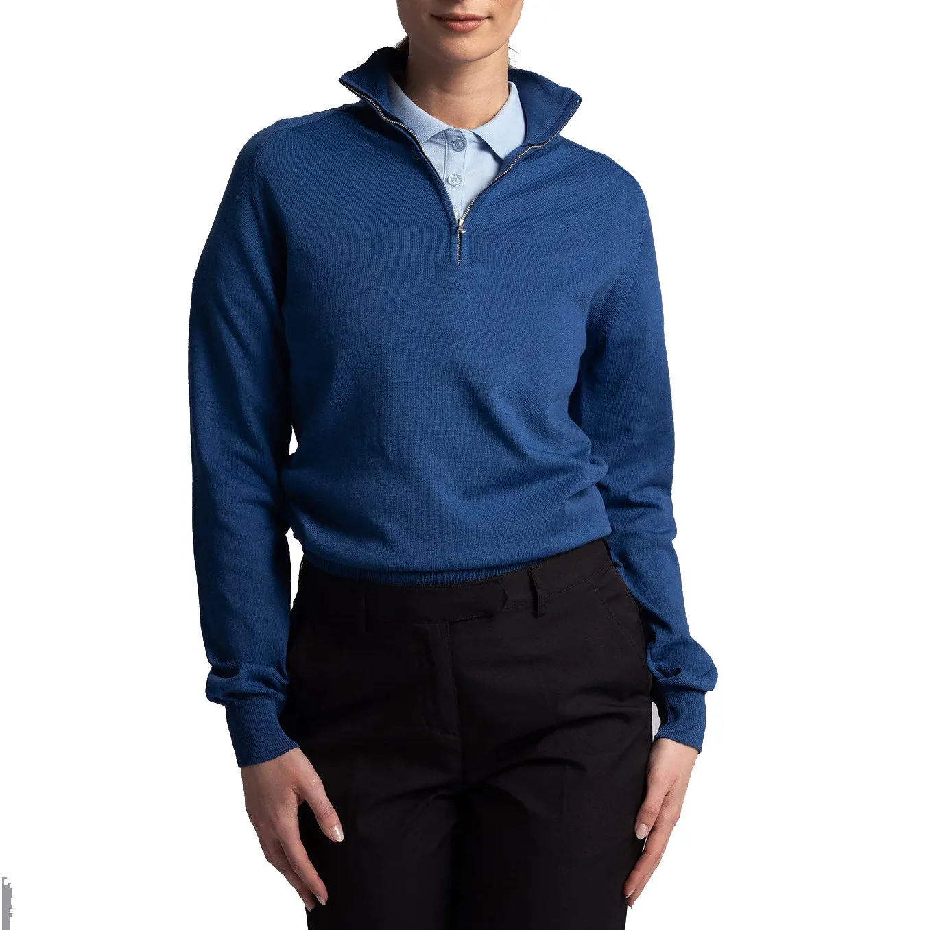 Black Friday Sale Style Meets Power Cross Women'S Greta 1/4 Zip Golf Knit - True Blue
