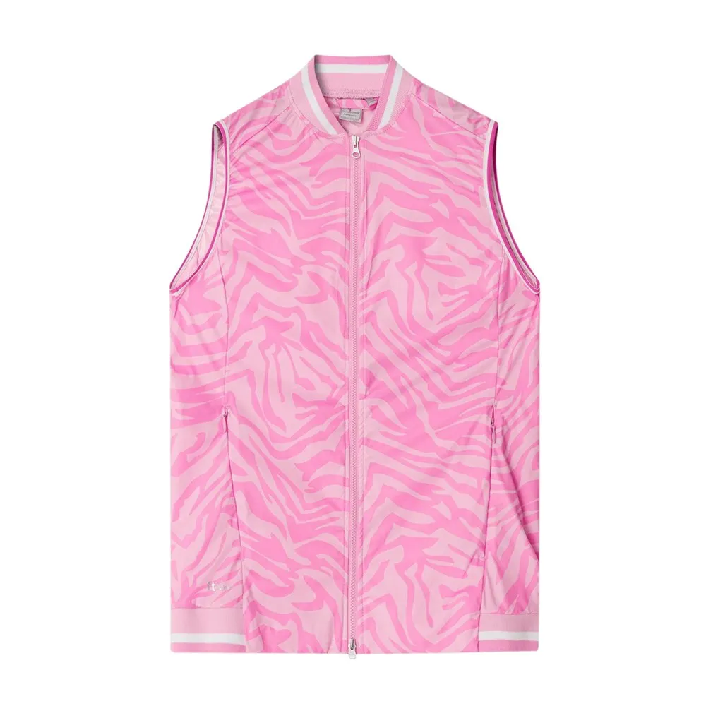 Power Every Step Bring the Heat Cross Women'S Storm Golf Vest - Pink Zebra