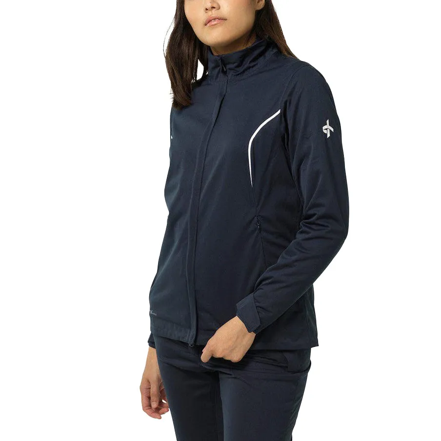 Cross Women'S Waterproof Pro Rain Golf Jacket - Navy Redefine Classic