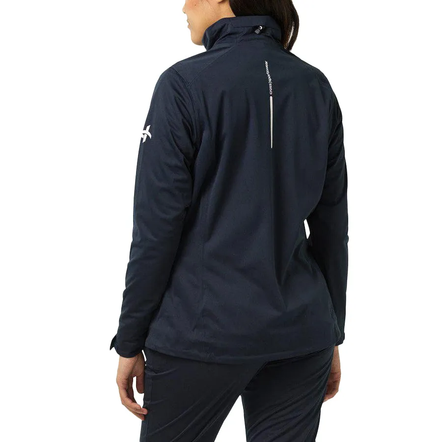 Cross Women'S Waterproof Pro Rain Golf Jacket - Navy Made to Turn Heads Walk with Purpose