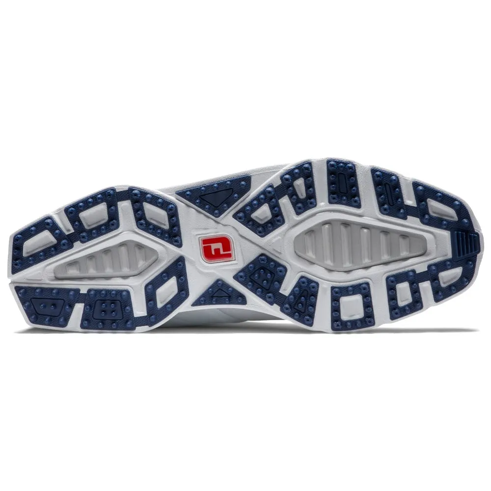 Footjoy Pro Sl Waterproof Spikeless Shoes - White/Navy/Red Unleash Your Power Autumn Sale