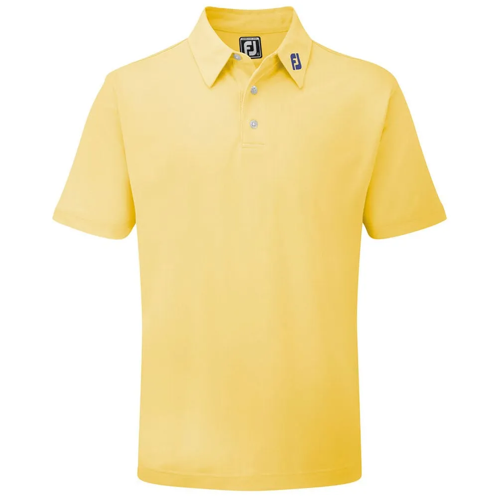 Footjoy Stretch Pique Solid Athletic Polo Shirt - Yellow Exclusive Deal Move Like You Mean It