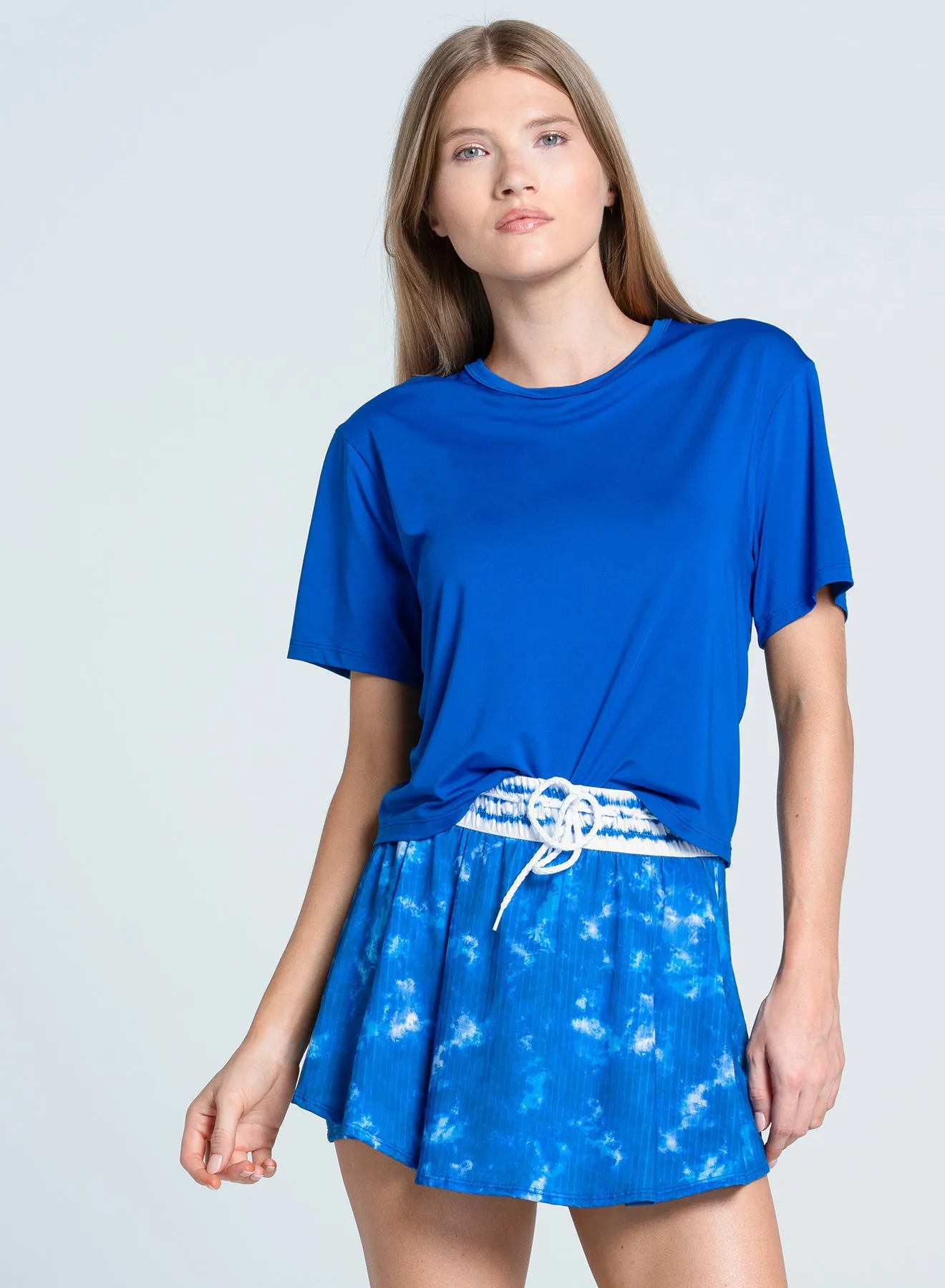 High Waist Shibori Stripe Skirt-13.5" Rise Every Time Built for the Bold