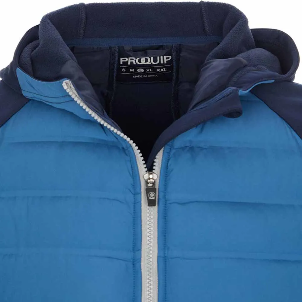 Proquip Helm Quilt Hooded Jacket - Navy/Mid Blue Make a Statement Biggest Sale of the Year