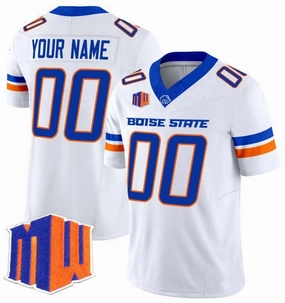 Custom B.State Broncos White Vapor Limited Football American College Jerseys