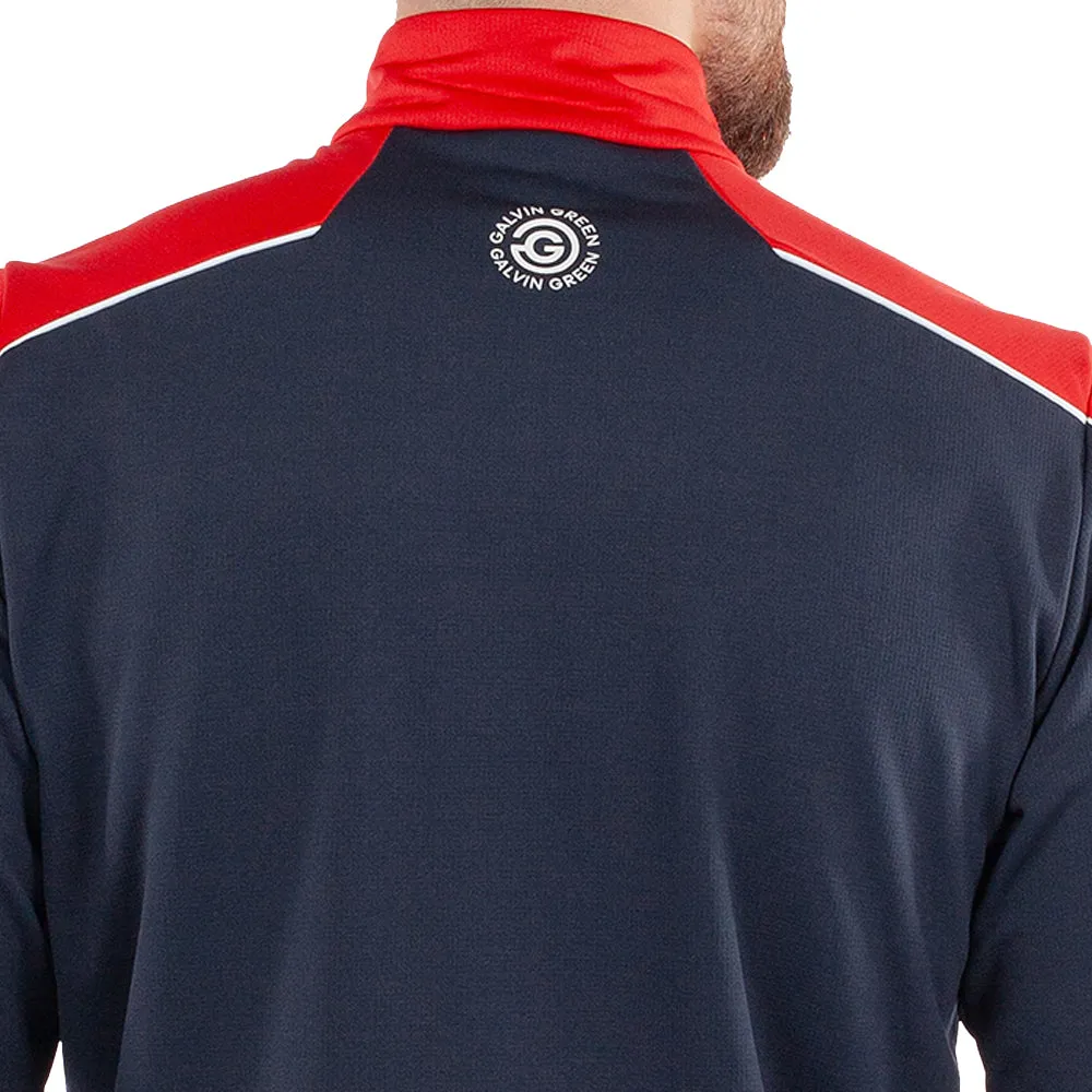 Not for the Ordinary Galvin Green Dave 1/4 Zip Pullover - Navy/Red