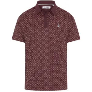 Define Your Own Way Bring the Heat Original Penguin Pete'S Check Print Block Polo Shirt - Mauve Wine