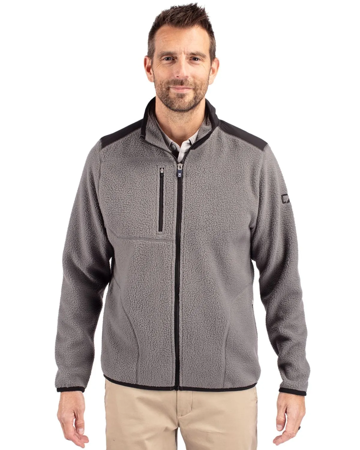 Stride with Confidence Cutter & Buck - Men'S Cascade Sherpa Fleece Jacket