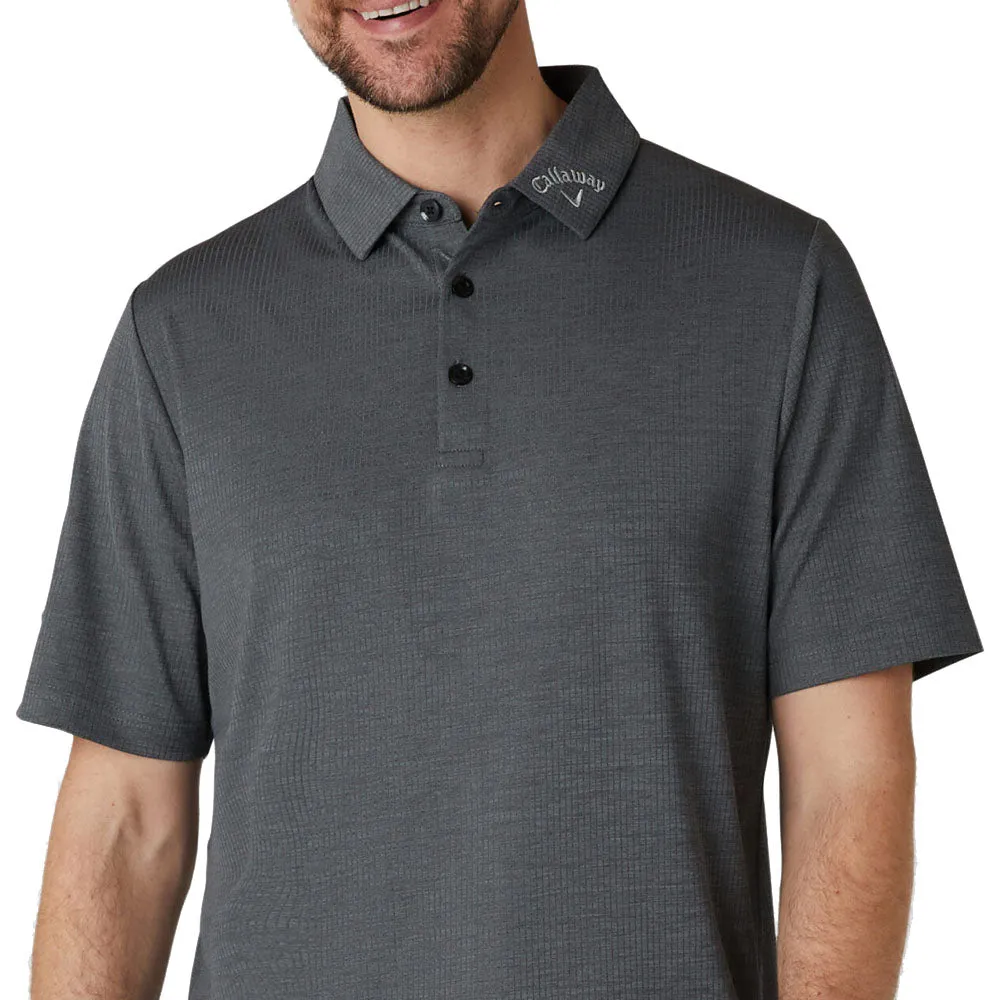 New Year's Eve Sale Black Friday Sale Callaway Ventilated Classic Jacquard Polo Shirt - Caviar