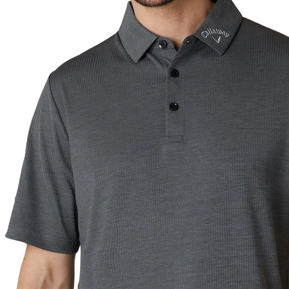 Rise Every Time Callaway Ventilated Classic Jacquard Polo Shirt - Caviar