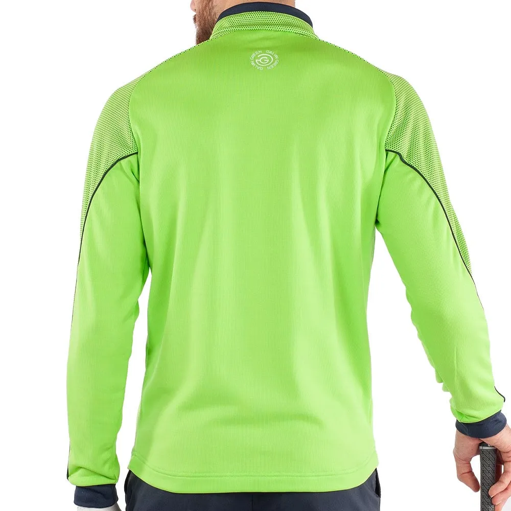 Galvin Green Daxton Insula 1/2 Zip Sweater - Lime/Navy/White Exclusive Deal