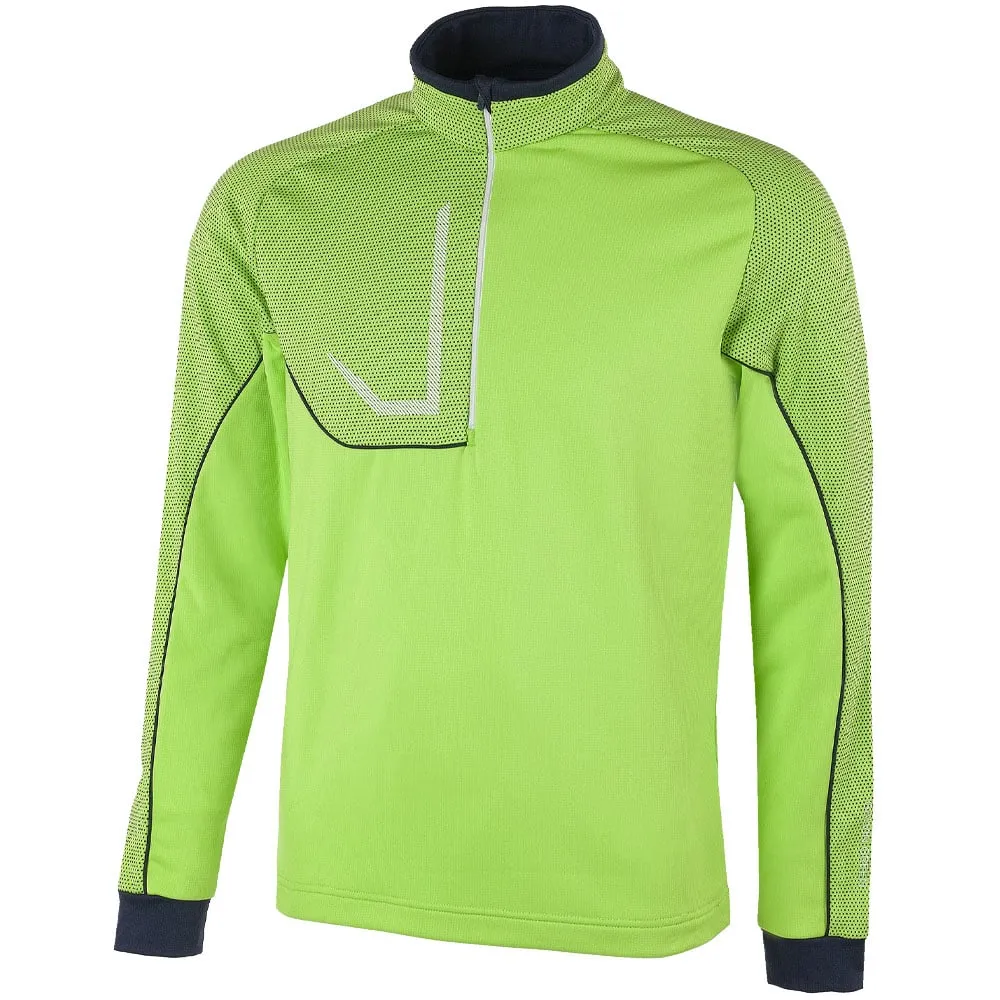 Galvin Green Daxton Insula 1/2 Zip Sweater - Lime/Navy/White Christmas Eve Sale No Limits, Just Style