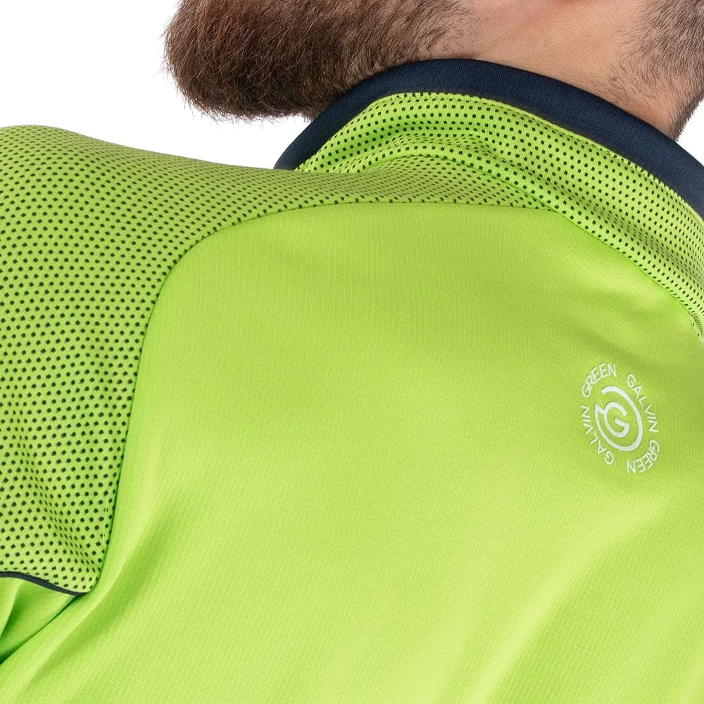 Not for the Ordinary Holiday Sale Galvin Green Daxton Insula 1/2 Zip Sweater - Lime/Navy/White