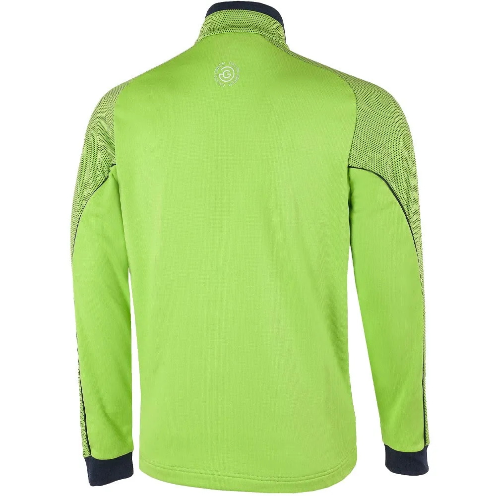 Hit Your Next Level Holiday Sale Galvin Green Daxton Insula 1/2 Zip Sweater - Lime/Navy/White