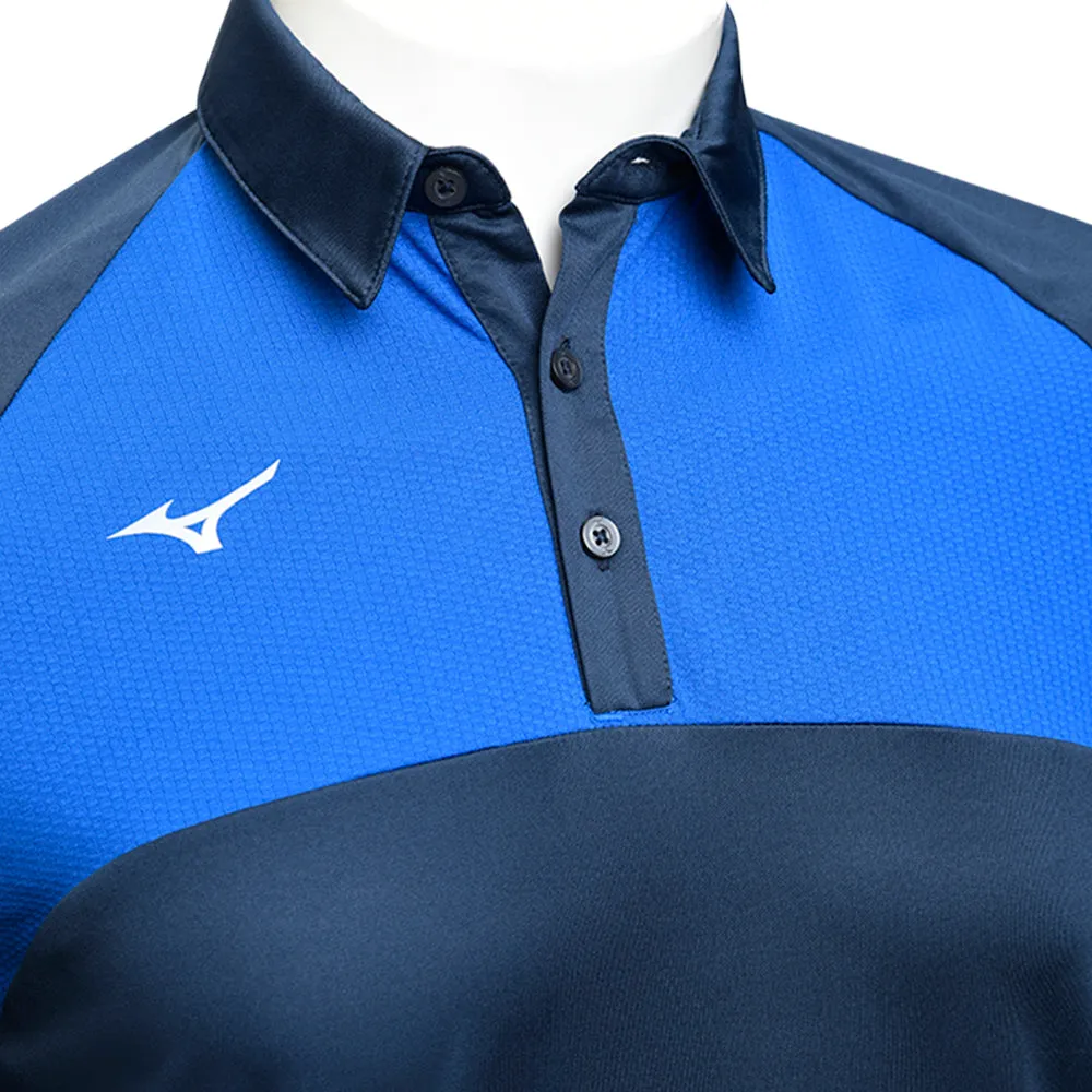 Mizuno Contrast Polo Shirt - Navy All Eyes on You Thanksgiving Day Sale