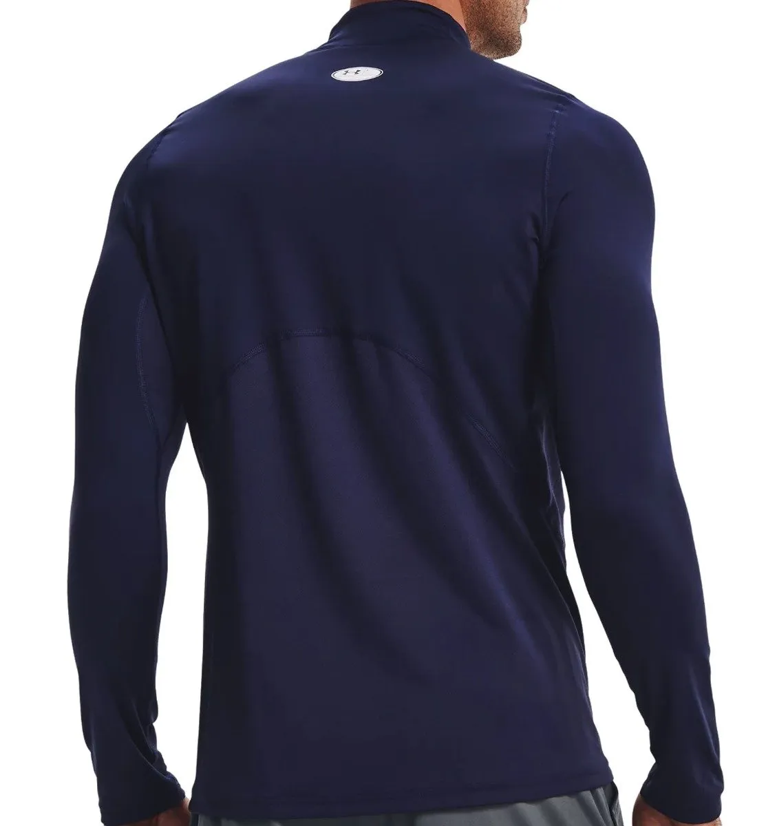 Under Armour Coldgear Armour Fitted Mock - Midnight Navy/White Built to Perform