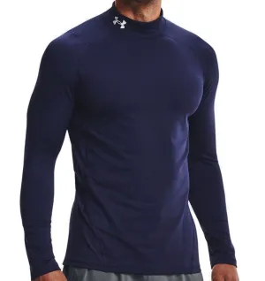Memorial Day Sale Own Every Step Under Armour Coldgear Armour Fitted Mock - Midnight Navy/White