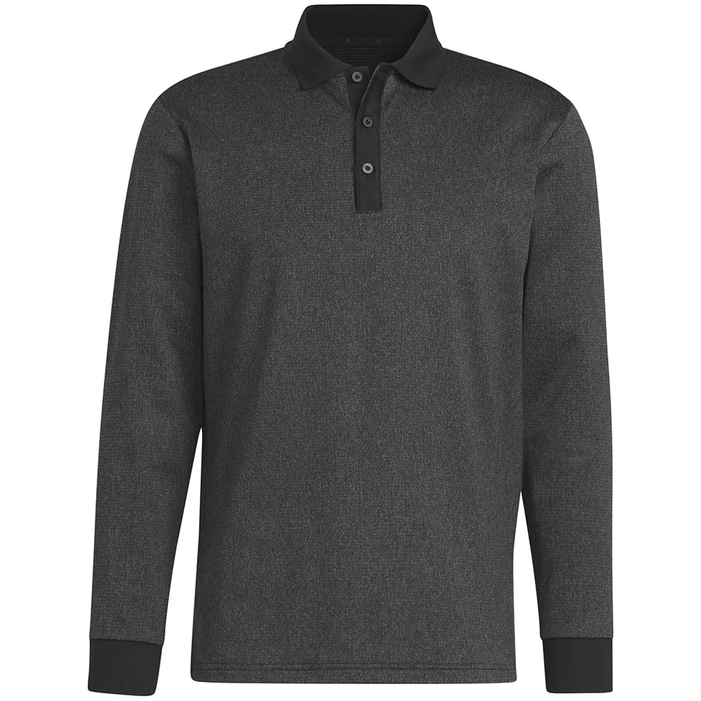 Adidas Essentials Long Sleeve Polo Shirt - Black Melange Biggest Sale of the Year