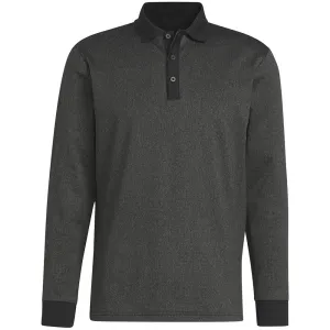 Adidas Essentials Long Sleeve Polo Shirt - Black Melange Biggest Sale of the Year