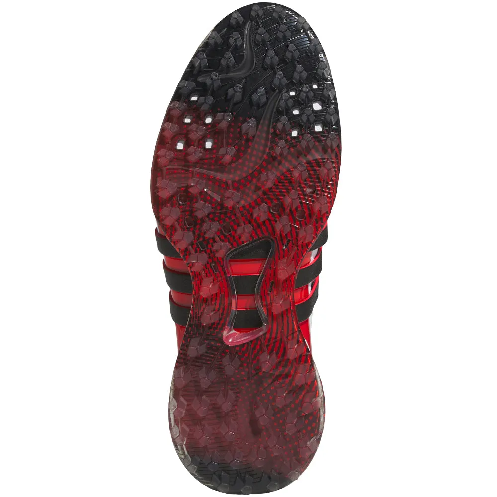 Power Every Step Adidas Tour360 Spikeless Waterproof Shoes - White/Core Black/Lucid Red