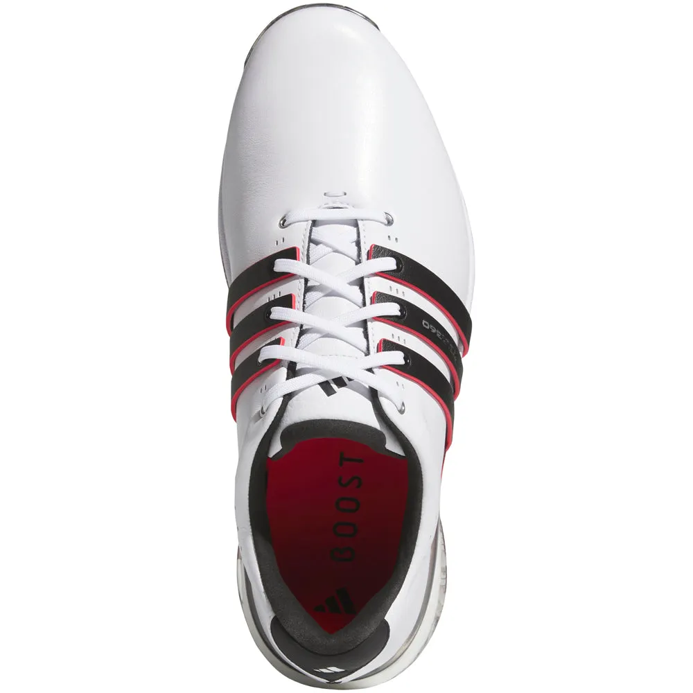 Game-Changer Footwear Adidas Tour360 Spikeless Waterproof Shoes - White/Core Black/Lucid Red