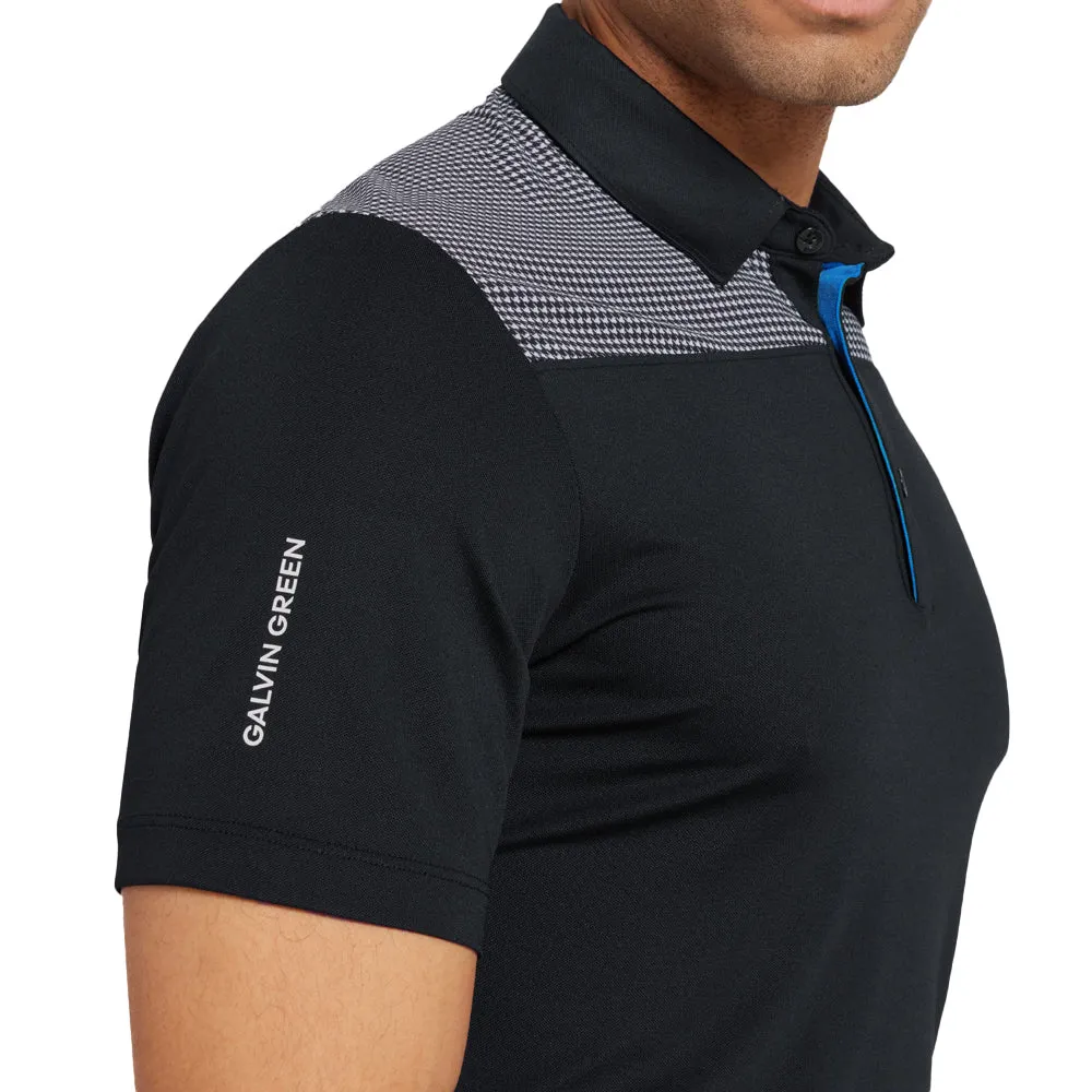 Galvin Green Miran Polo Shirt - Black/Royal Blue Black Friday Sale