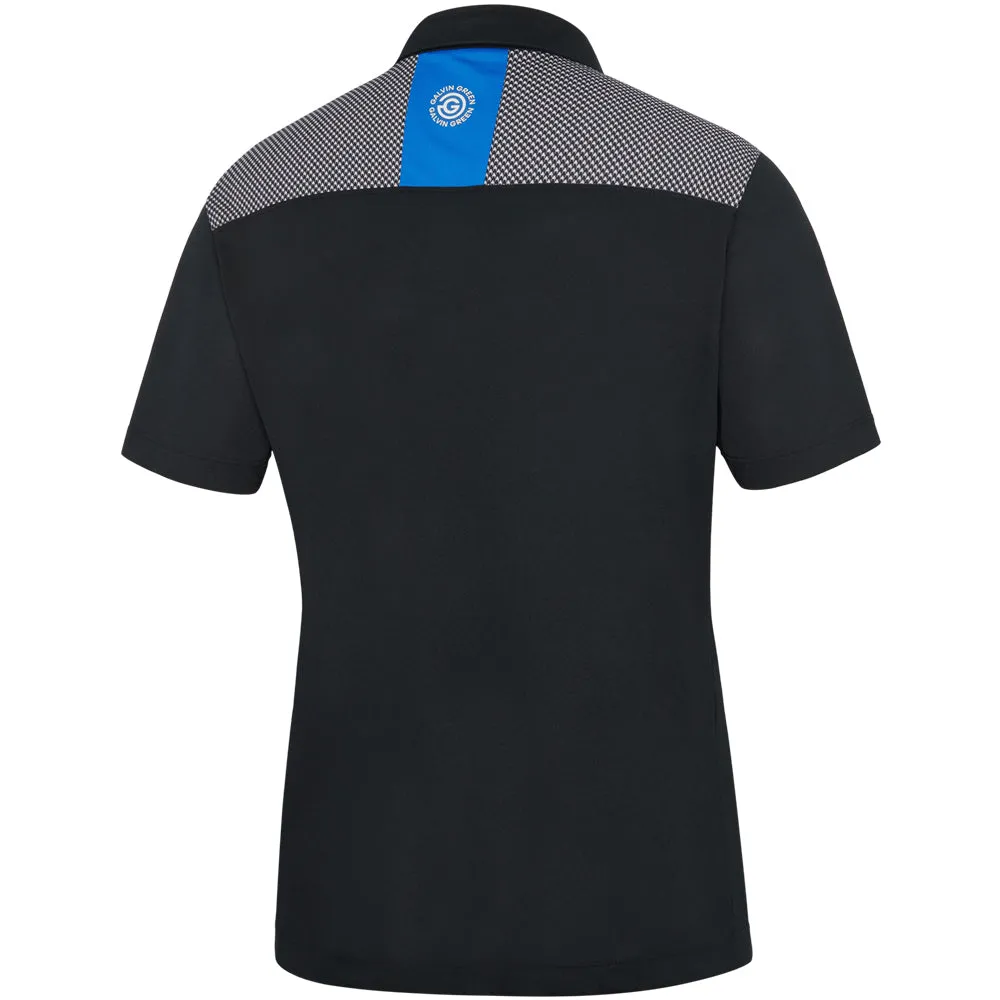 Galvin Green Miran Polo Shirt - Black/Royal Blue Command Attention Dress from the Feet Up