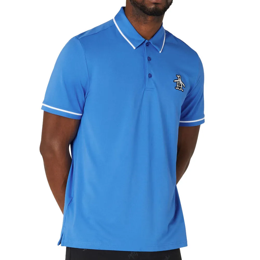 Fuel Your Fire Original Penguin Heritage Polo Large Pete Logo Polo Shirt - Blue Jewel