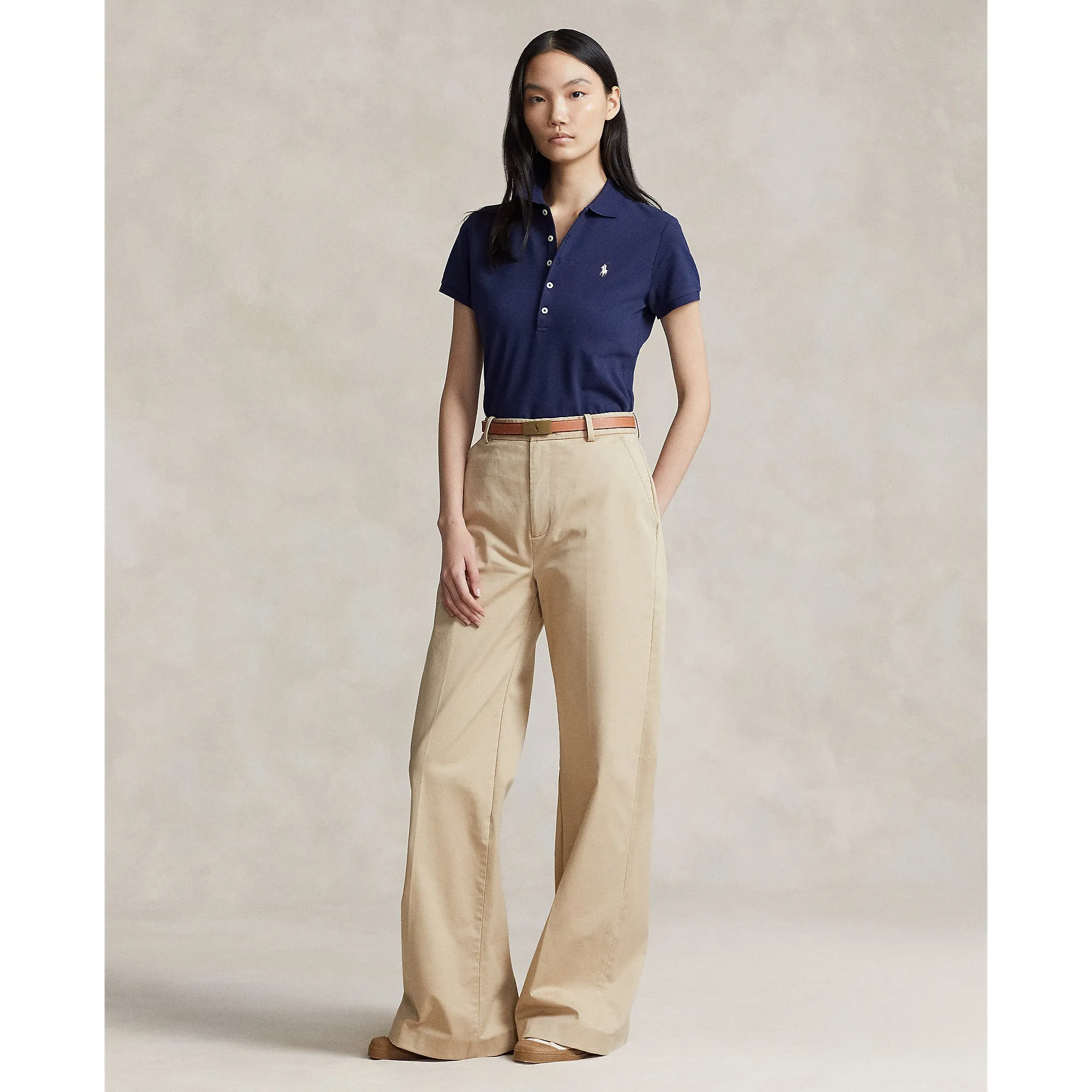 Clearance Sale Gear Up and Go Polo Performance Ralph Lauren Women'S Cotton Tailored Fit Polo Shirt - French Navy
