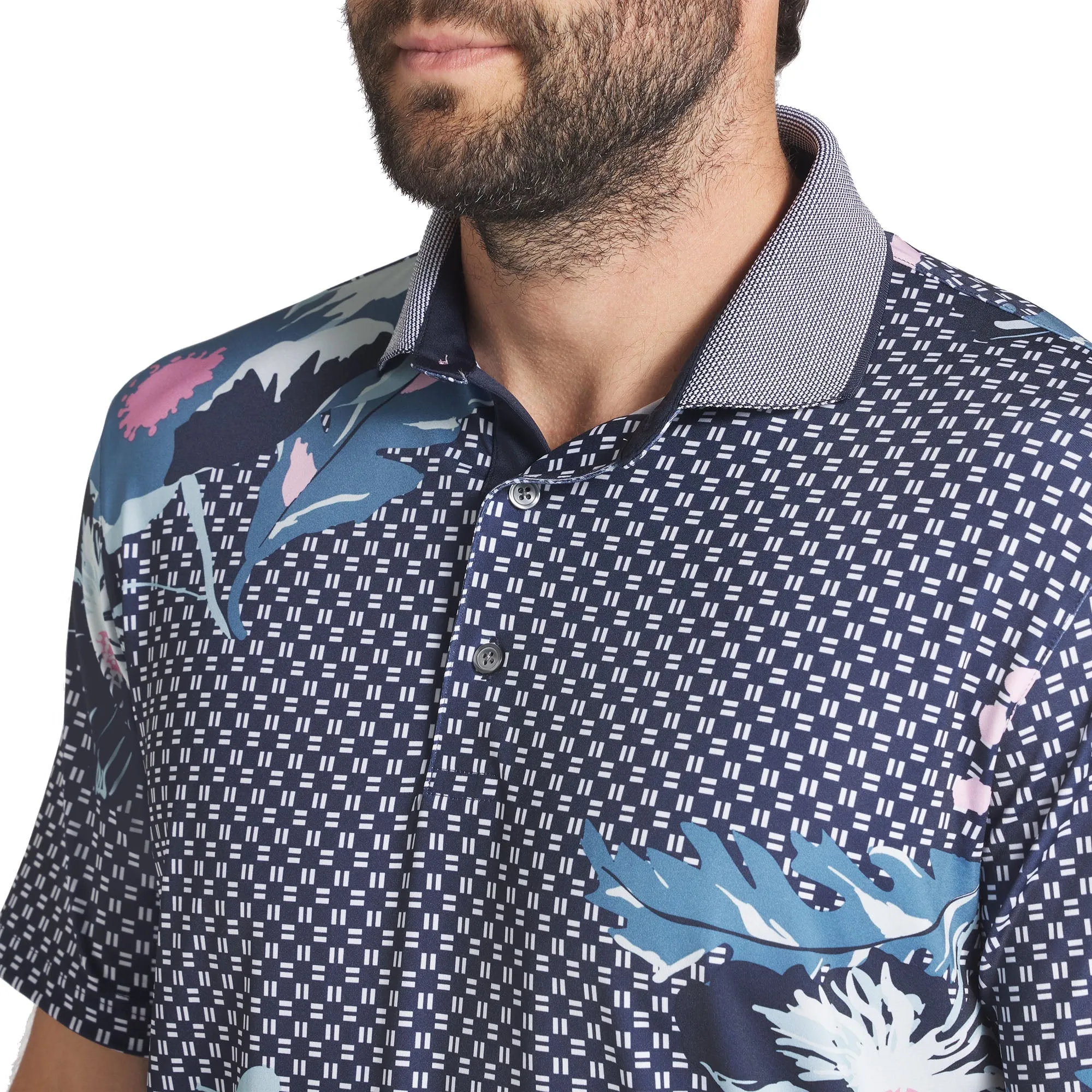 Built for the Bold All Eyes on You Puma Mattr Terrance Polo Shirt - Deep Navy