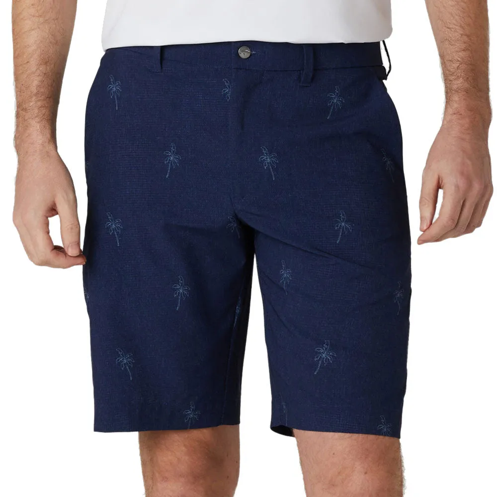 Define Your Own Way Gear Up and Go Callaway Palm Print Shorts - Peacoat