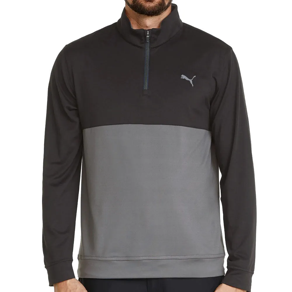 Dress from the Feet Up Puma Gamer Colour Block 1/4 Zip Pullover - Black/Quiet Shade