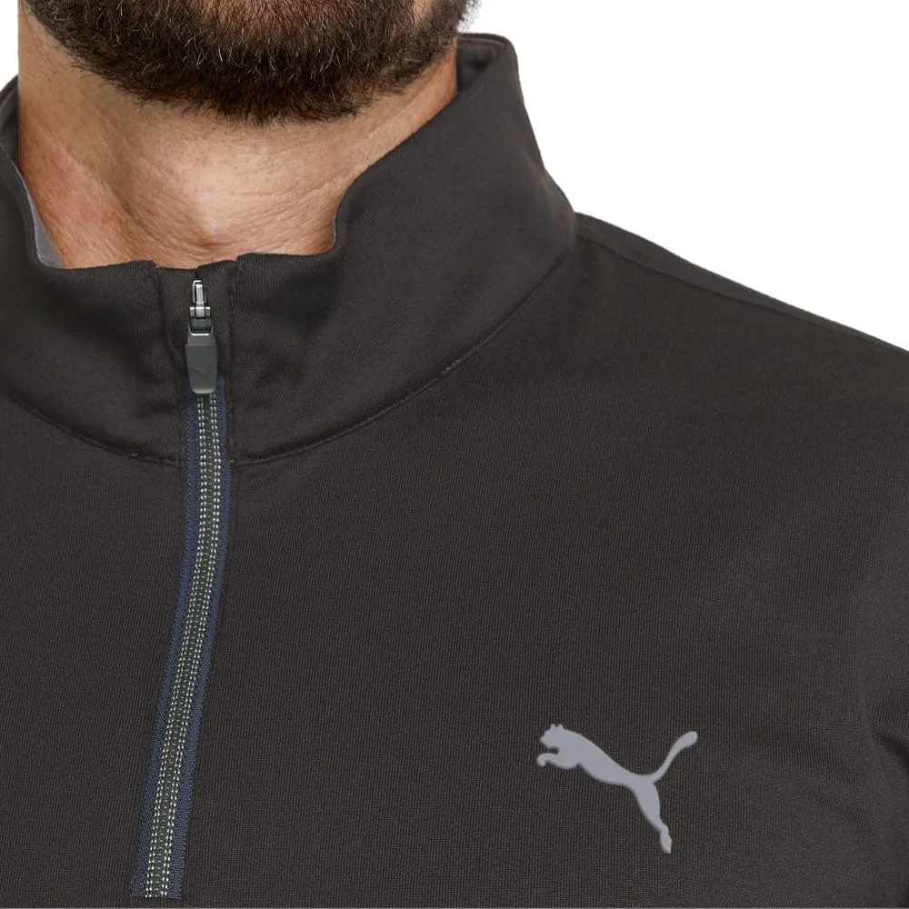 Built for the Bold Puma Gamer Colour Block 1/4 Zip Pullover - Black/Quiet Shade