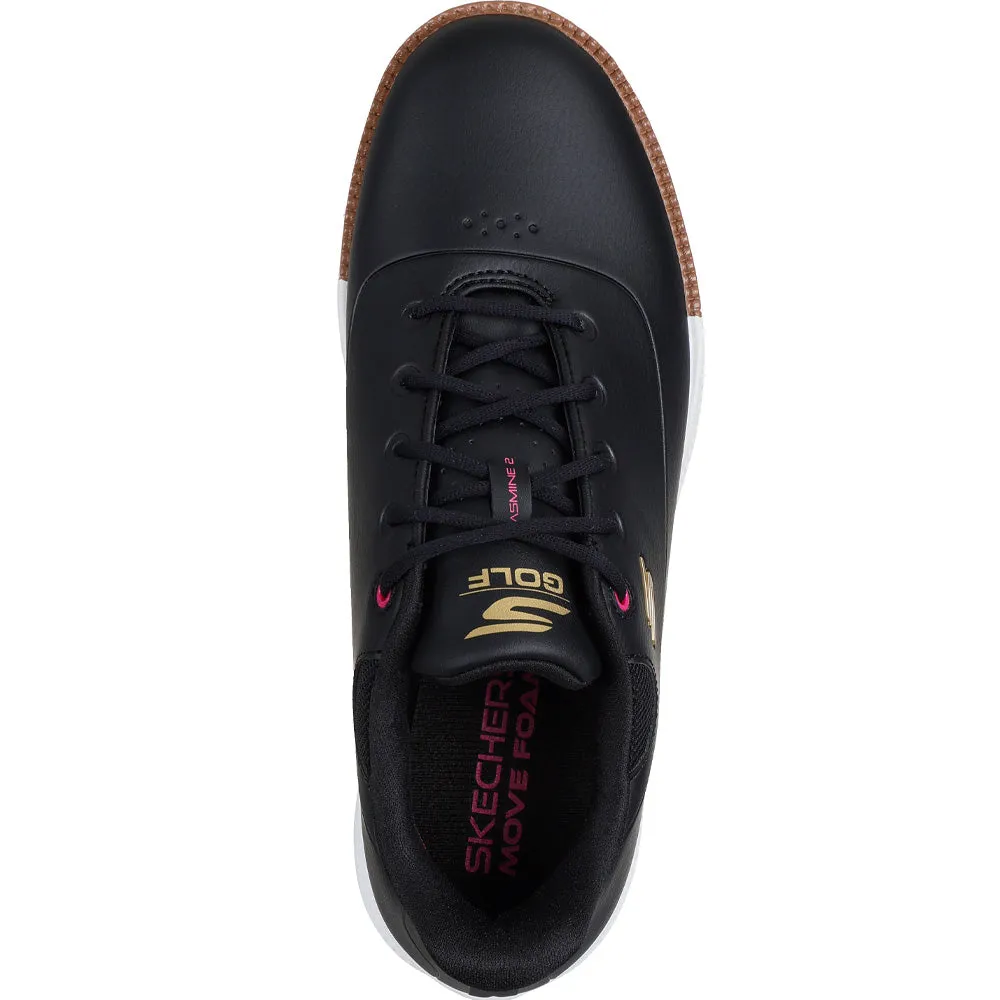 Skechers Go Golf Jasmine 2 Ladies Spiked Waterproof Shoes - Black/Pink Designed to Dominate