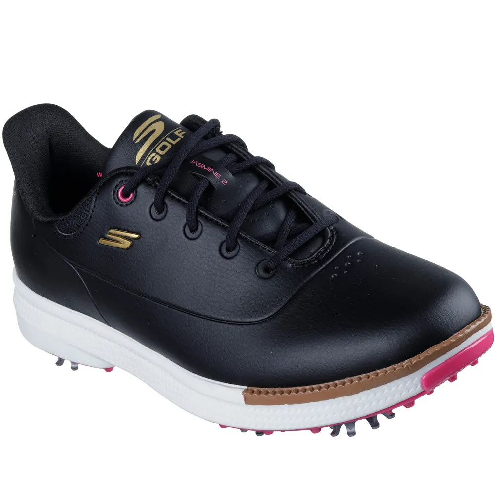 Built for the Bold Made to Turn Heads Skechers Go Golf Jasmine 2 Ladies Spiked Waterproof Shoes - Black/Pink