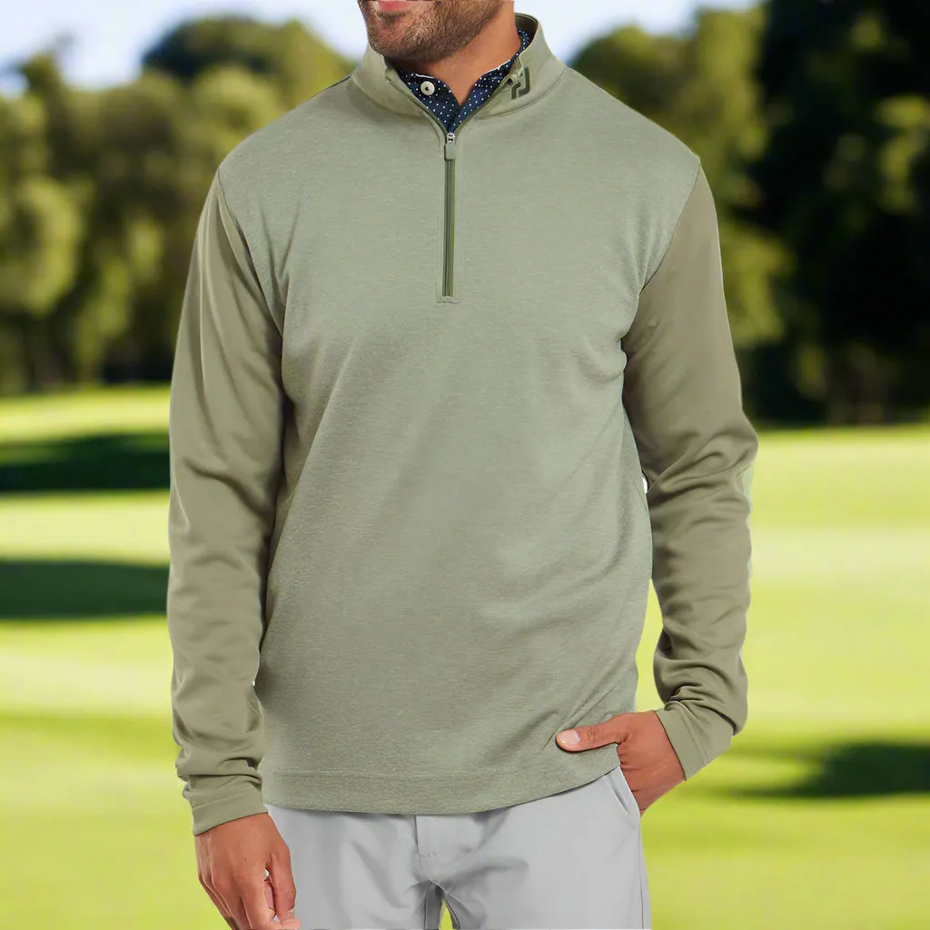 Footjoy Tonal Heather Chill-Out Pullover - Olive Style Meets Power