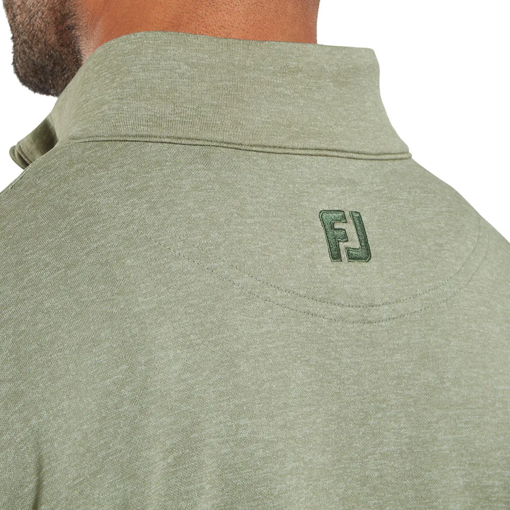 Footjoy Tonal Heather Chill-Out Pullover - Olive Push Beyond Limits Christmas Eve Sale