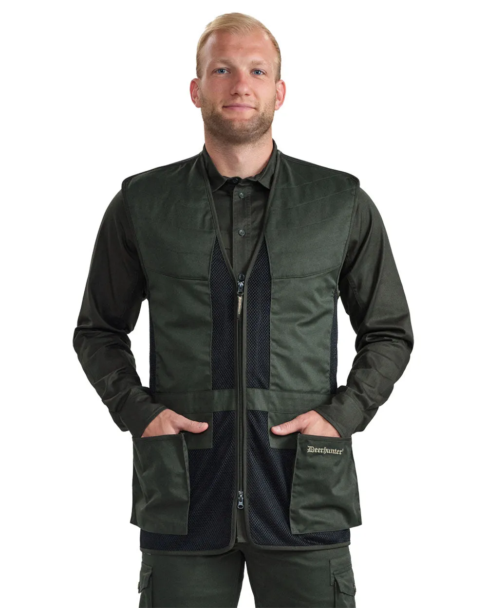 Deerhunter Atlas Mesh Shooting Waistcoat Long Sleeve Cotton Shirts