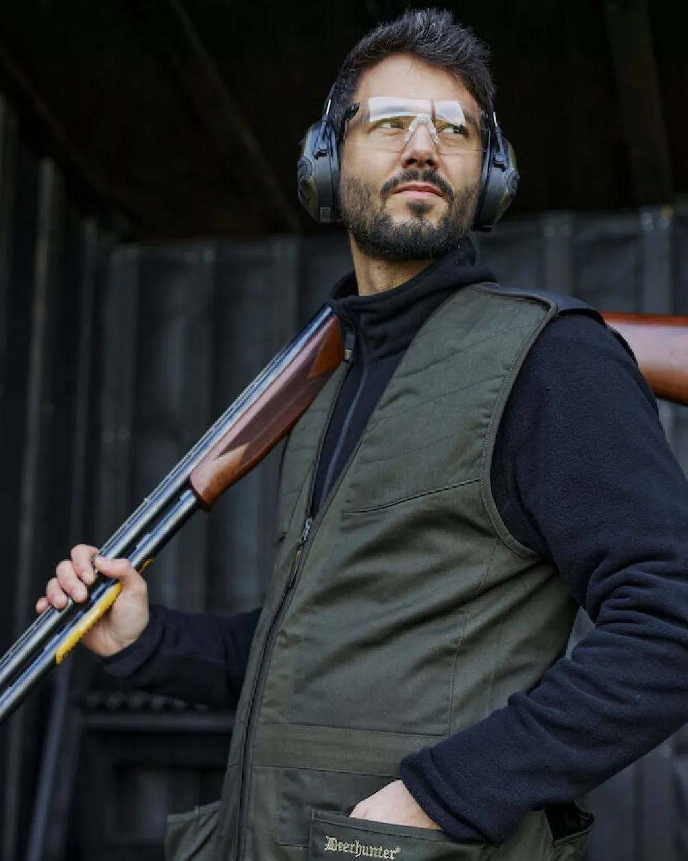 Deerhunter Atlas Shooting Waistcoat Men's Check Dress Shirts