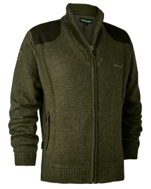 Deerhunter Carlisle Knit Full Zip Sweater with Stormliner Men's Wool Knit Cardigans