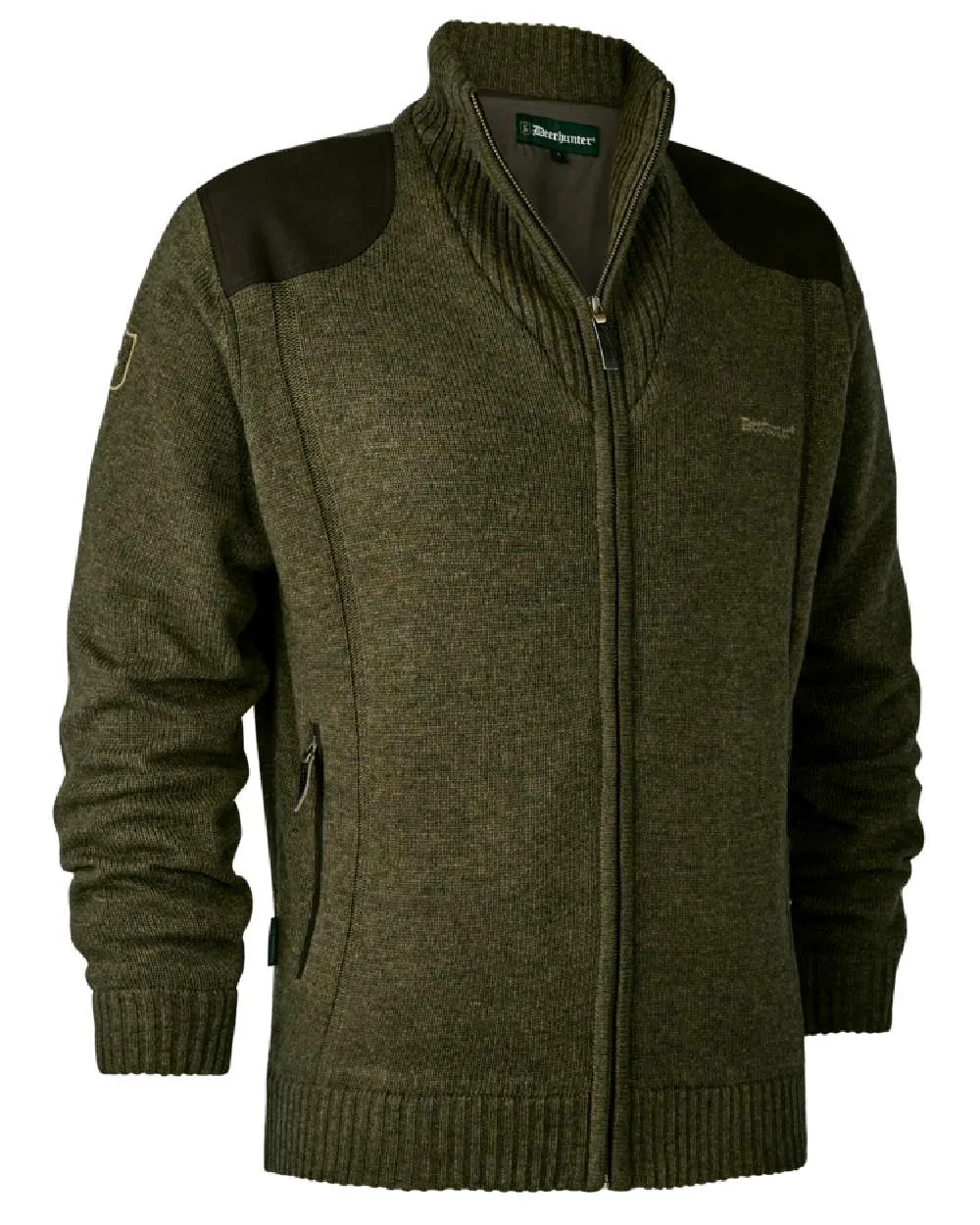 Deerhunter Carlisle Knit Full Zip Sweater with Stormliner Men's Wool Knit Cardigans