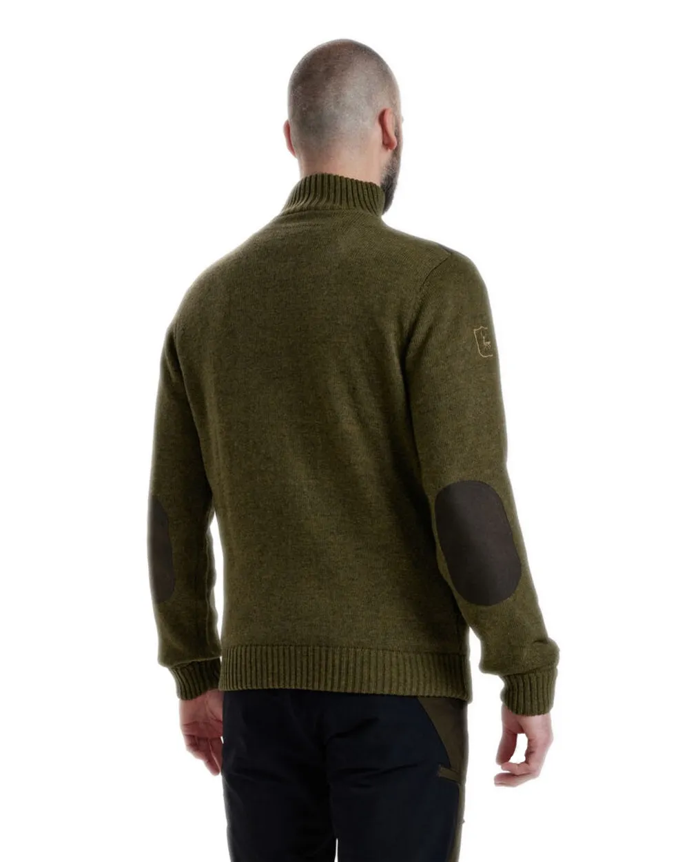 Deerhunter Carlisle Knit Full Zip Sweater with Stormliner Men's Knit Sweaters