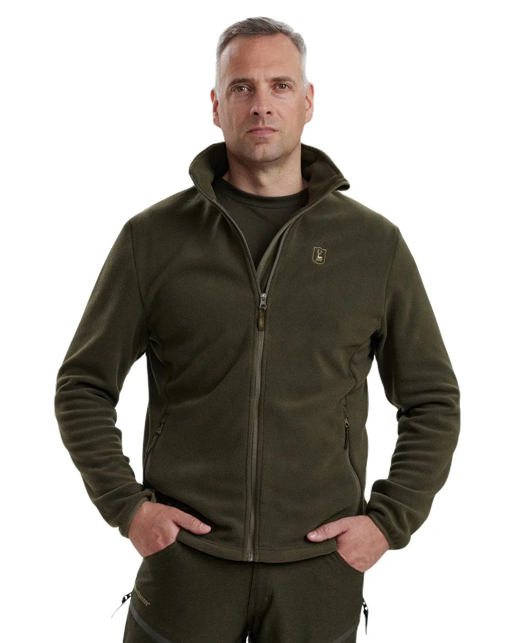 Deerhunter Chasse Fleece Jacket Cotton Polo Shirts Men