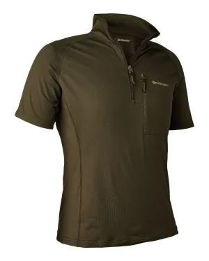 Deerhunter Excape Insulated T-Shirt with Zip-Neck Shooting Check Shirts Men