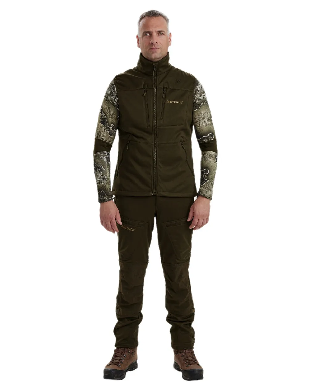 Deerhunter Excape Softshell Waistcoat Brushed Cotton Shirts Men