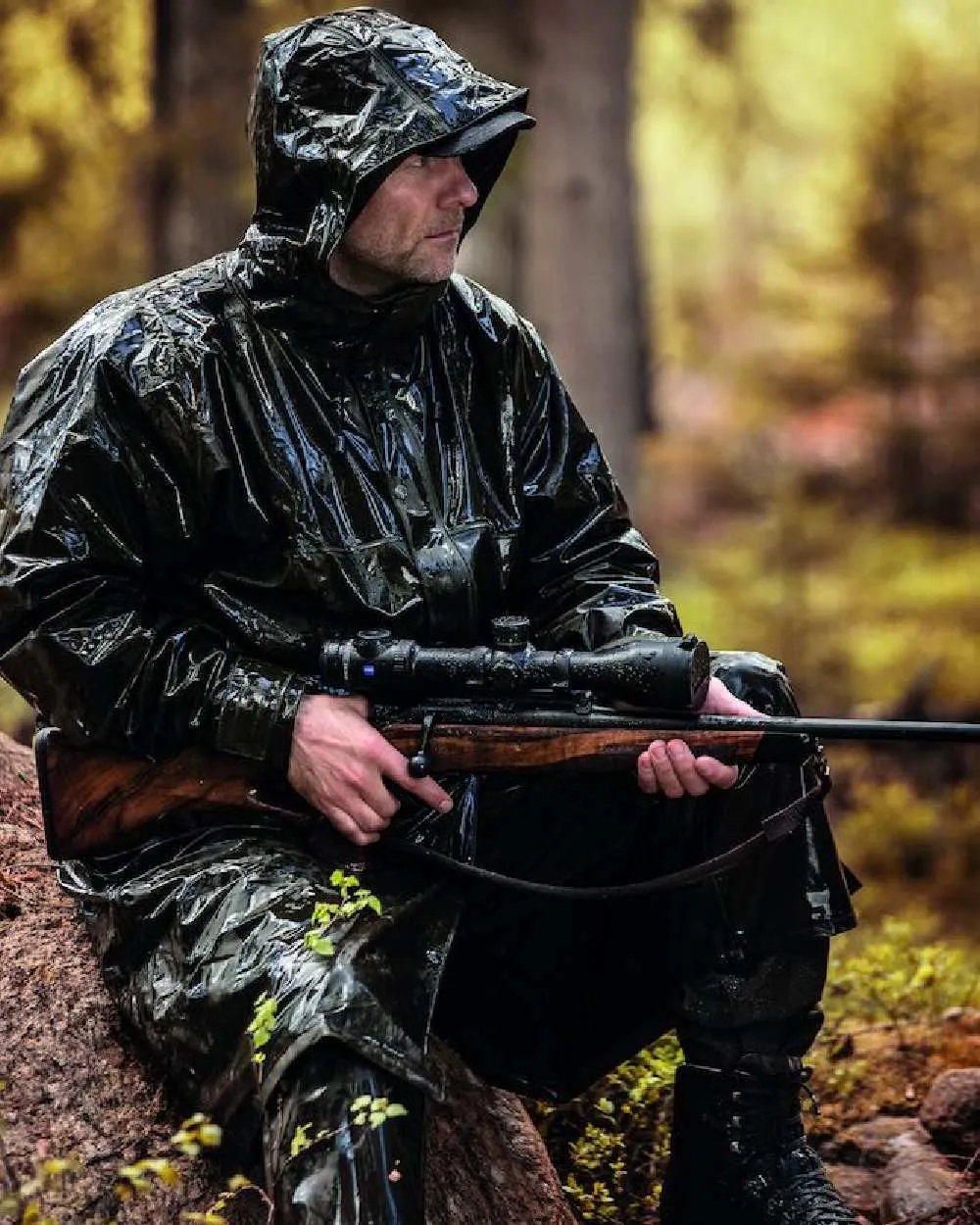 Deerhunter Hurricane Long Rain Coat Men's Hunting Shell Jacket