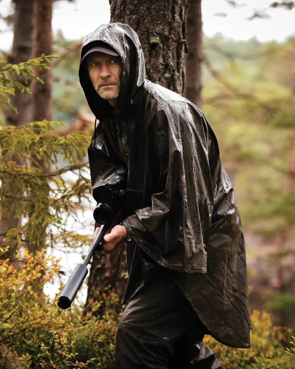 Deerhunter Hurricane Rain Poncho Men's Hunting Shell Jacket