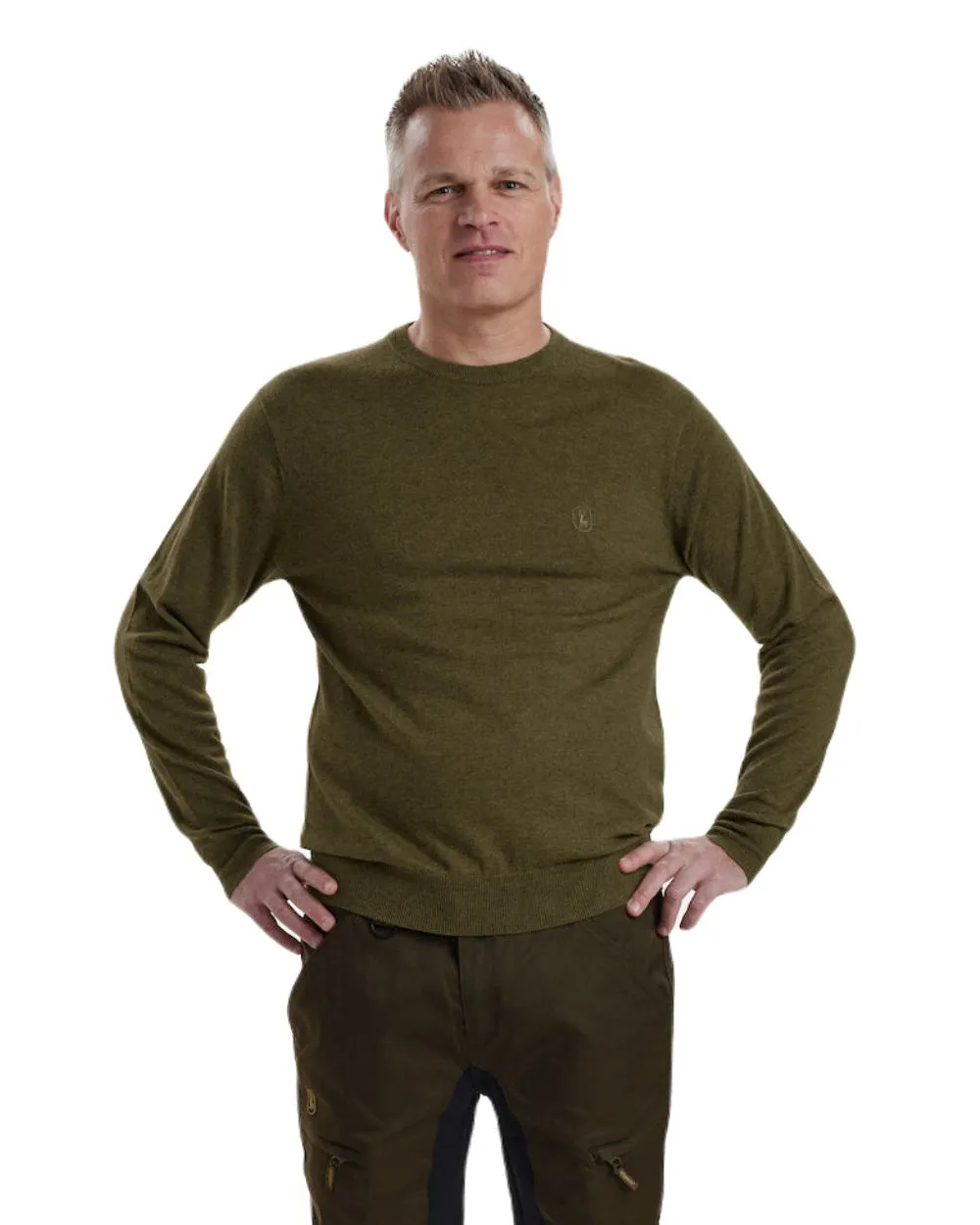 Deerhunter Kingston Knit O-Neck Jumper Men's Knit Sweaters