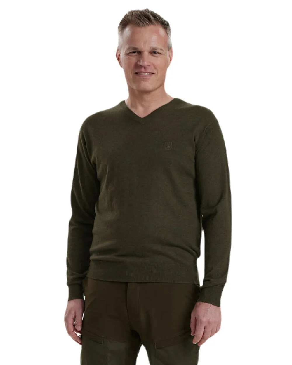 Deerhunter Kingston Knit V-Neck Jumper Men's Knit Sweaters